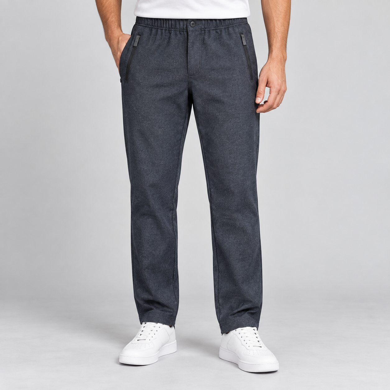 Lofa Men's Charcoal Grey Relaxed Tapered Casual Jeans | Comfortable Daily Wear