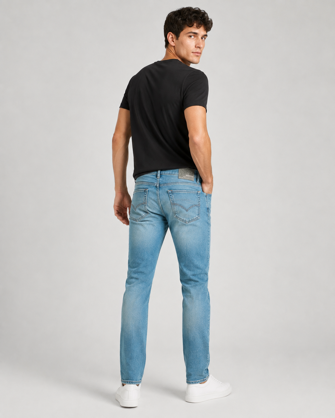 Beauty Art Men's Slim Fit Light Blue Faded Denim Jeans - Stretchable Casual Jeans for Everyday Style