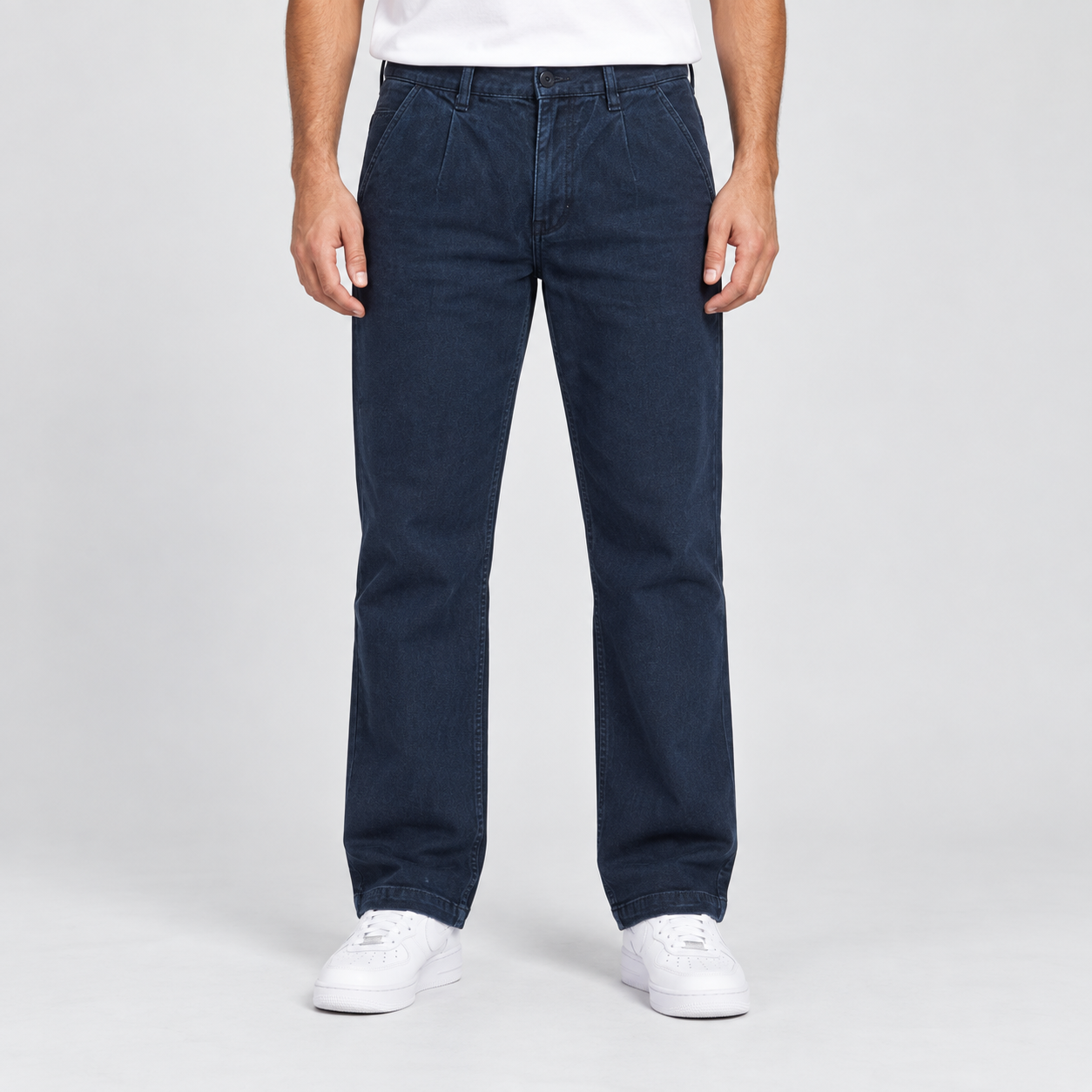 Nostrum Men's Navy Blue Baggy Fit Denim Jeans | Everyday Streetwear