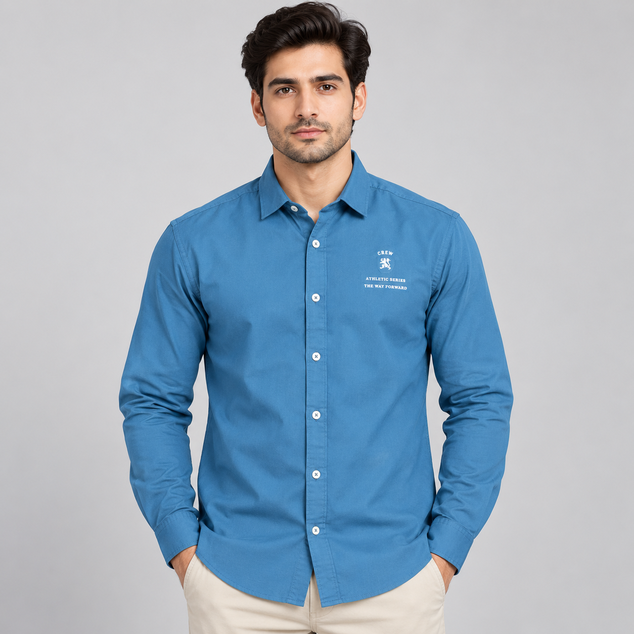 River Blue Men's Teal Blue Printed Casual Shirt | Modern Everyday Wear