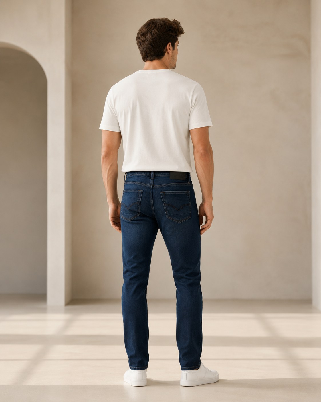 Beauty Art Men's Slim Fit Dark Indigo Denim Jeans - Premium Stretchable Casual Jeans