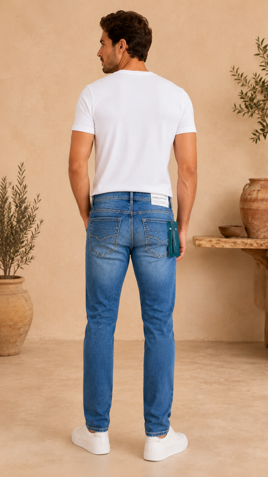 Beauty Art Men's Slim Fit Medium Blue Denim Jeans - Stretchable Classic Casual Jeans