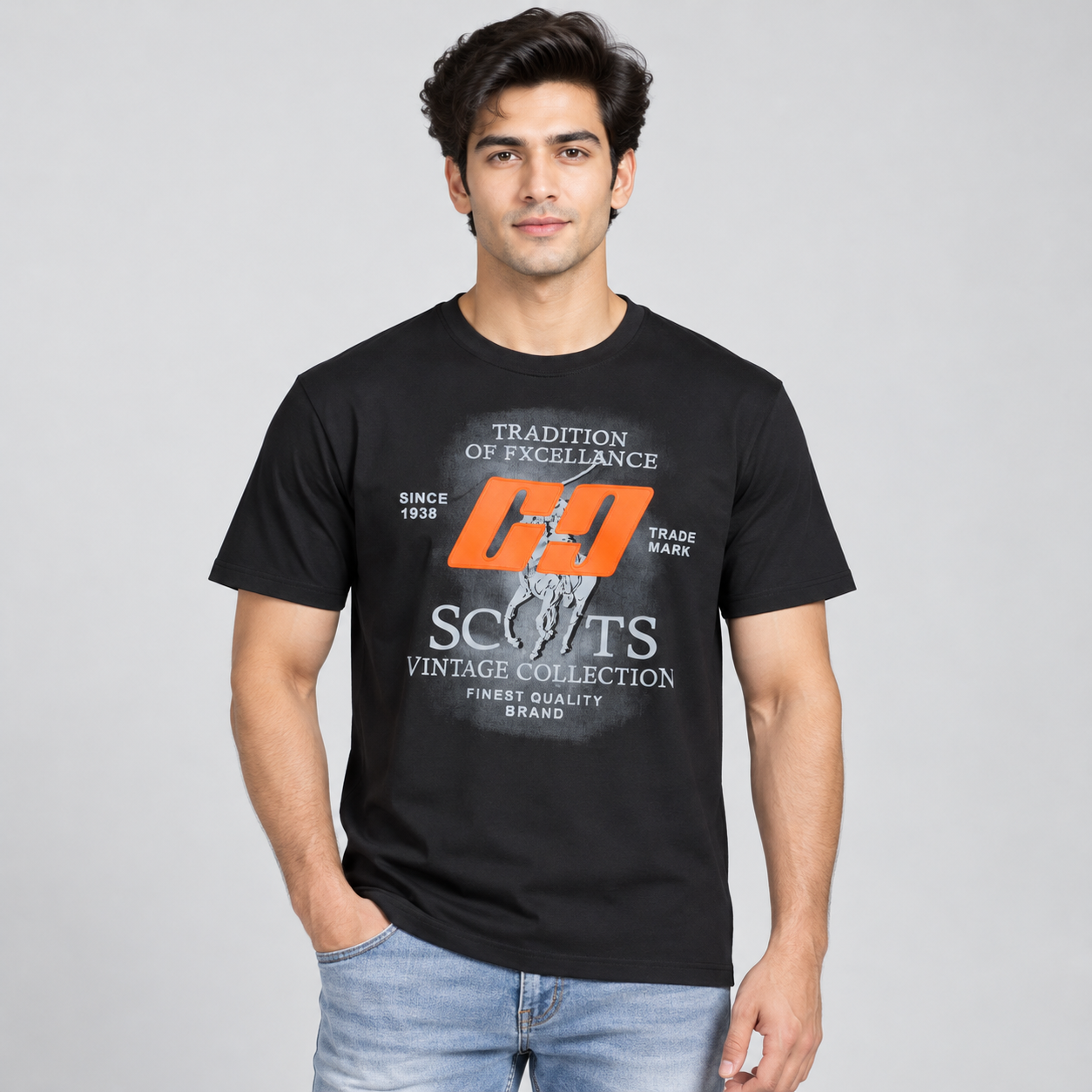 Goofups Vintage Collection Graphic T-Shirt for Men - Black