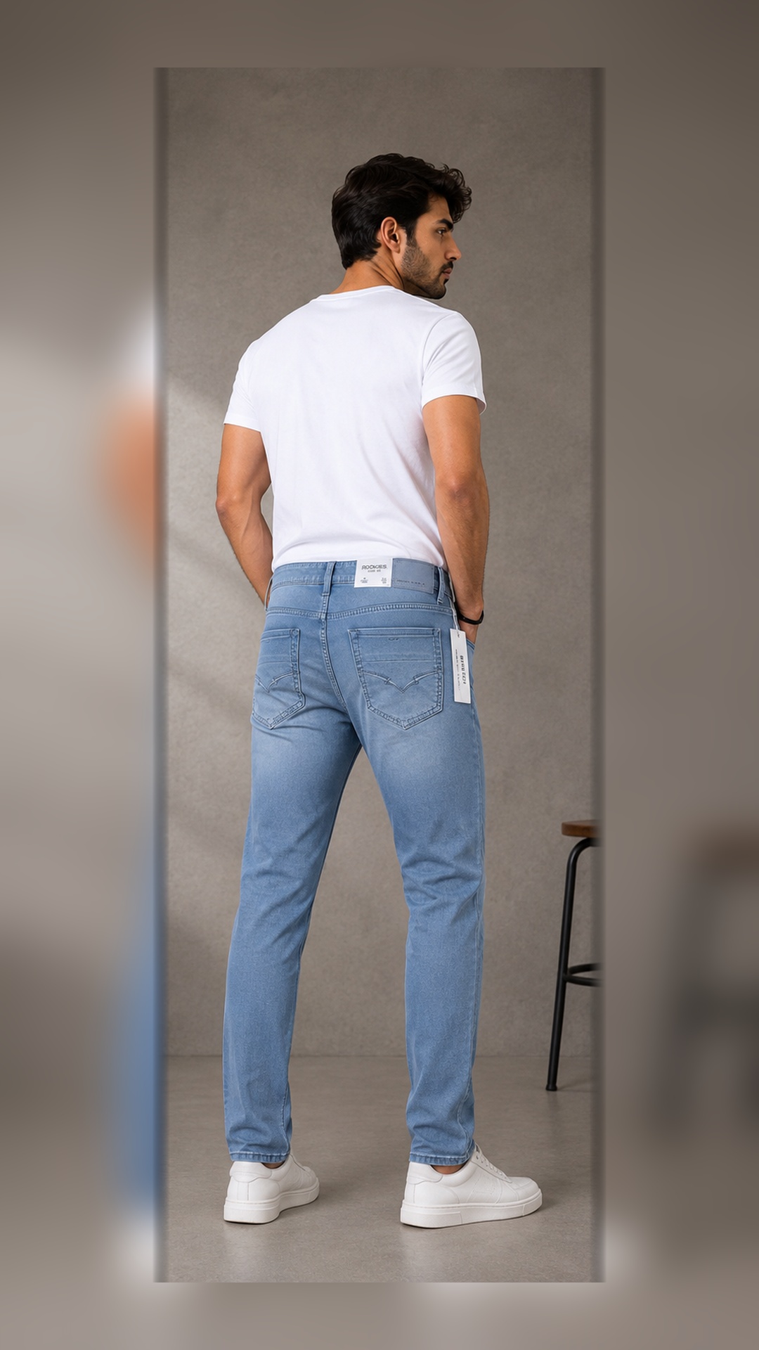 Beauty Art Men's Slim Fit Light Blue Denim Jeans - Stretchable Everyday Casual Jeans