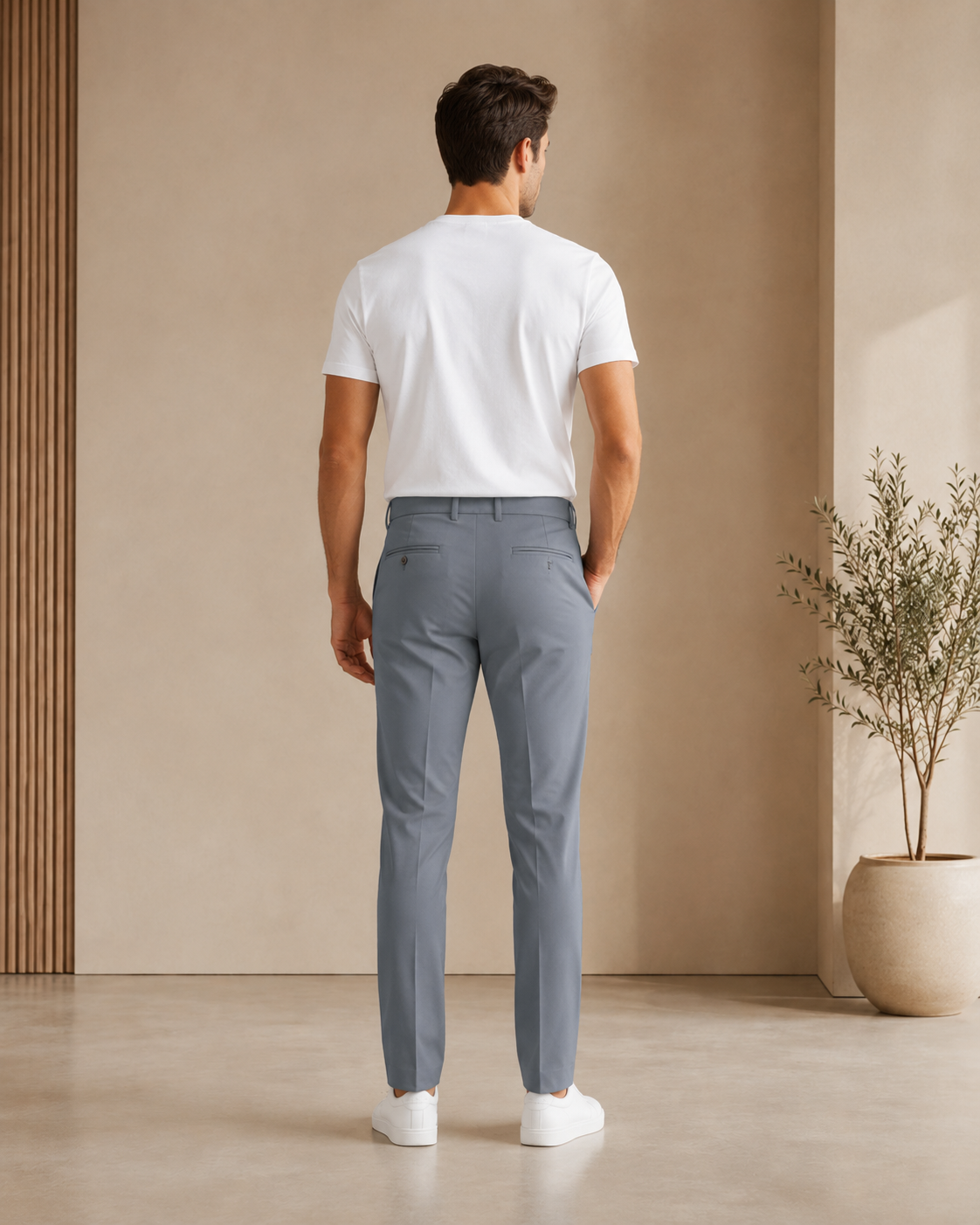 Beauty Art Men’s Regular Fit Trousers | Smart Casual Everyday Pants | Style 01