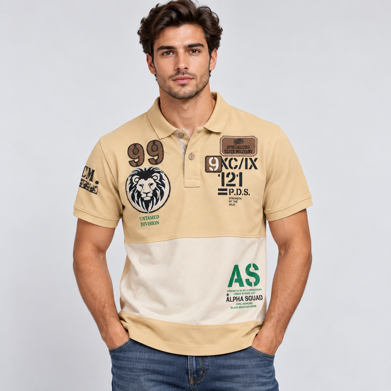 Cookyss Men's Brown Washed Washed Graphic T-Shirt | Contemporary Street Style